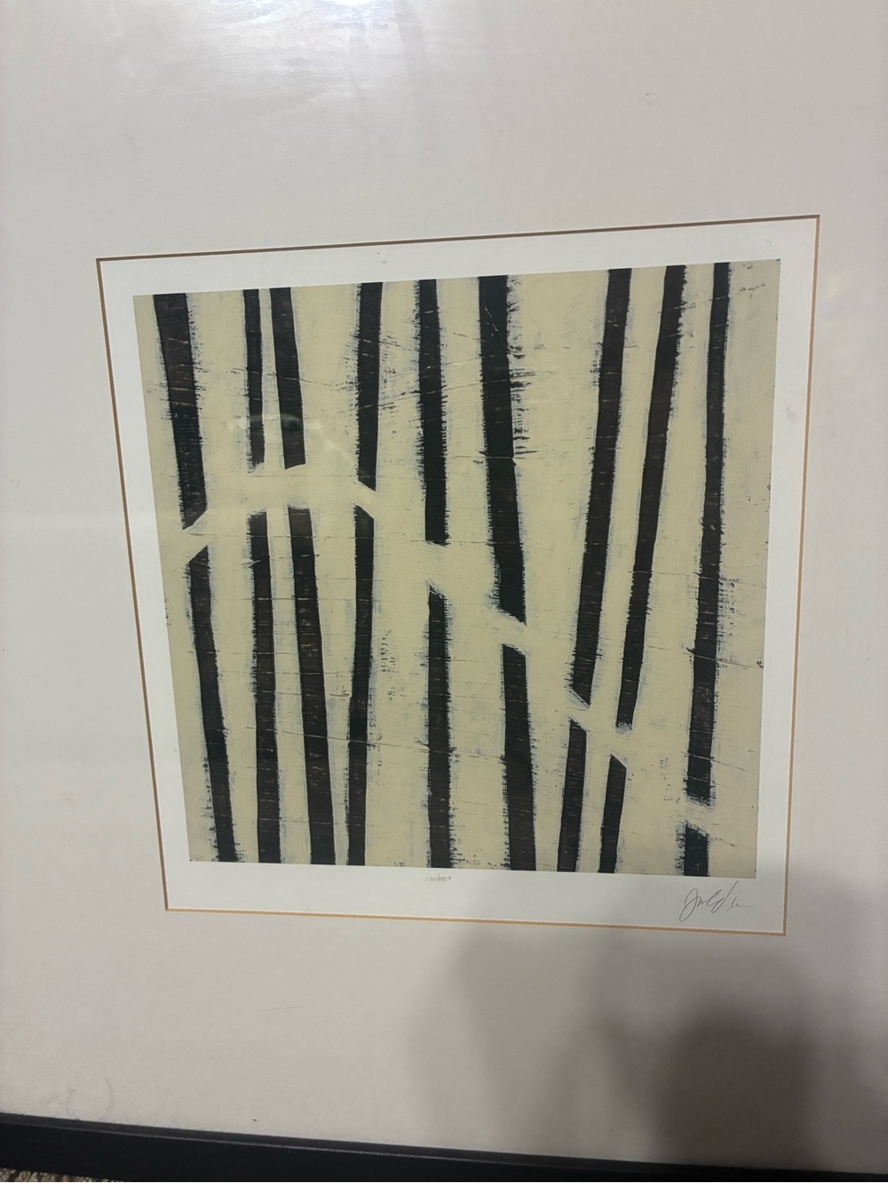 Masters Black and Cream Vertical Lines Print